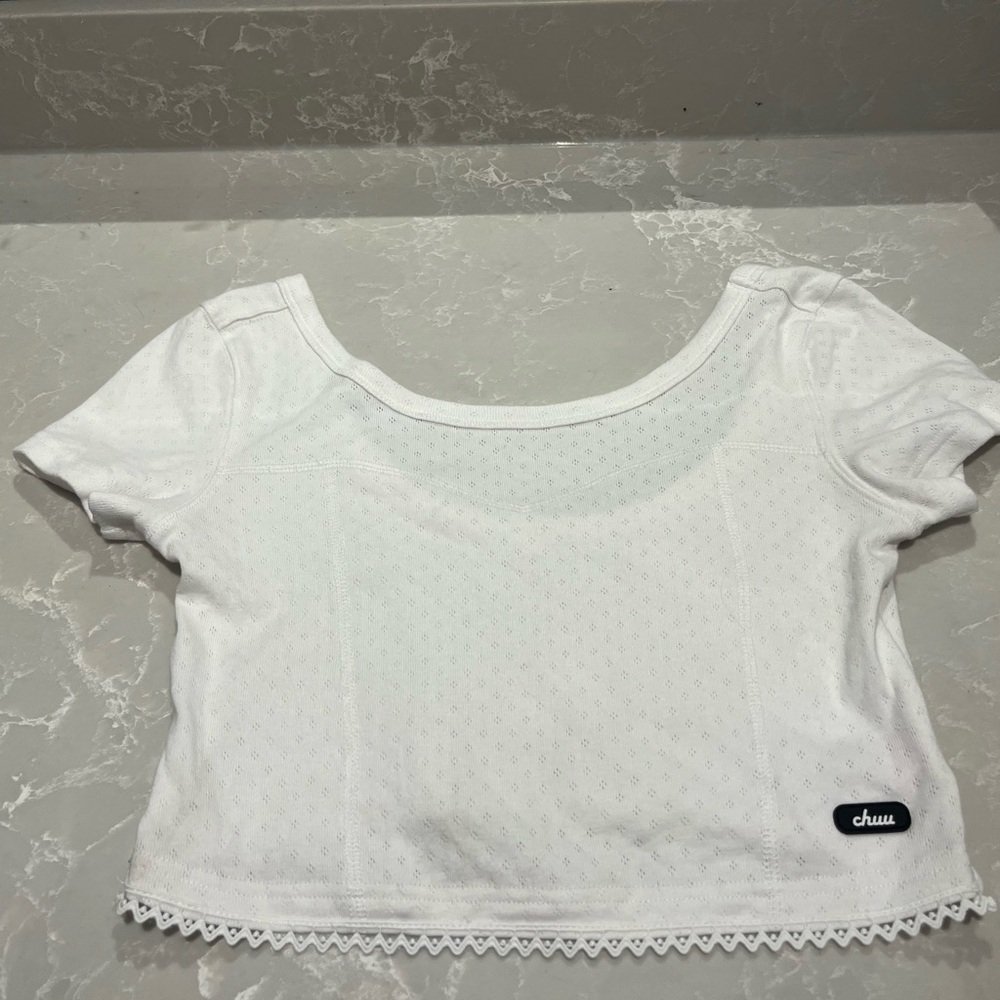 CHUU white cropped tee
